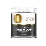 Large Oud Candle - Candle Gift for Women & Men with Lid - (300g/60hr) Long Burn Time with Oud, Rose, Bamboo & Eucalyptus - Organic & Vegan Scented - Relaxation, Aromatherapy & Wellness