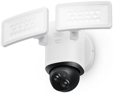 eufy Security Floodlight Camera E340 Wired,360° Pan and Tilt,24/7 Recording,Dual-Band Wi-Fi, 2,000 Lumens,Motion-Activated,Dual Camera,HomeBase 3 Compatible,Local Storage,No Monthly Fee (Renewed)
