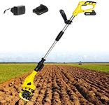 Cordless Rototiller 20V Handheld Electric Rototiller with Portable Cultivator for Gardens Adjustable Handle for Allotments, Lawns, Gardens