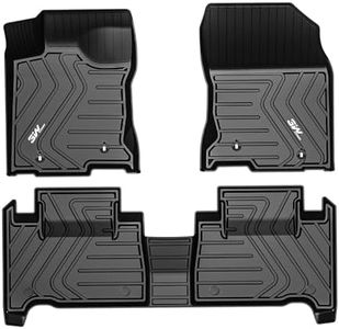3W Floor Mats Fit Lexus NX 2015-2021 (NX200t/NX300/NX300h), TPE All Weather Custom Fit Floor Liner for Lexus NX, 1st&2nd Row Full Set Car Mats, Black