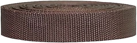 Strapworks Heavyweight Polypropylene Webbing - Heavy Duty Poly Strapping for Outdoor DIY Gear Repair, 3/4 Inch x 25 Yards, Brown