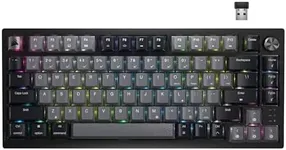 CORSAIR K65 PLUS WIRELESS 75% RGB Hot-Swappable Mechanical Gaming Keyboard – Pre-Lubricated CORSAIR MLX Red Linear Switches – Top Mounted – Dual-Layer Sound Dampening – PBT Keycaps – QWERTY NA – Black