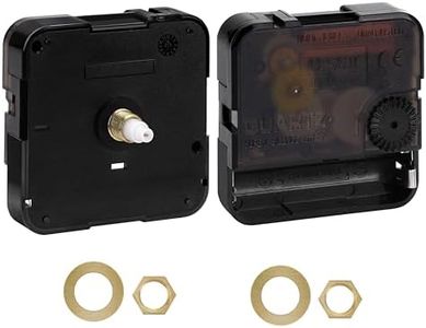 2 Pack Silent Sweep 316 Quartz Clock Movement 12.5mm Shaft Length, Battery Operated DIY Clock Mechanism Replacement Kit for Wall Clock Repair, Compatible with AA Carbon/Alkaline Batteries (2, black)
