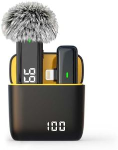 Lavalier Microphone Wireless Lapel Mic for iPhone Lightning, Phone Microphone for Video Recording Vlog YouTube Mini Interview Microphone Lav Mic with Charging Case…