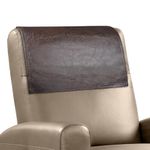 NZDWZDN Headrest Cover for Recliner Chair, Recliner Headrest Protector Chair Arm Cover Faux Leather Recliner Headrest Cover Couch Headrest Cover for Furniture Sofa Protector 17x27 in(Chocolate Brown)