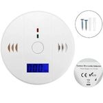 EmbeTronicX CO Gas Sensor Detector Carbon Monoxide Poisoning Alarm Detector LCD Photoelectric Independent 85dB Warning High Sensitive 220V 50HZ - ChipTronicX