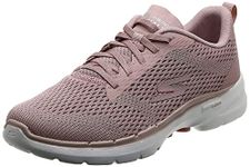 Skechers Womens Go Walk 6 - Bold Vision Walking Shoes Vegan High-Rebound Ultra-Lightweight Hyper Pillar Technology Purple - 4 UK (124512)