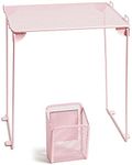 U Brands Blush Mesh Locker Organization Kit, Includes Magnetic Cup and Folding Shelf, 2 Pieces