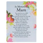 Widdle Celebrations In Memory of Mum weatherproof Graveside Memorial Card - TY188