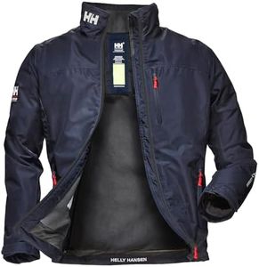 Helly Hansen Men's Crew Midlayer Waterproof Jacket, Navy, Medium