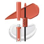 NYX PROFESSIONAL MAKEUP, Shine Loud, High shine lip color, 16HR wear, Vegan Formula - GOAL CRUSHER (Mid-Tone Beige)