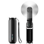 One94Store Mini Handheld Fan – Portable Folding USB Rechargeable Fan, 2000mAh Battery, 3-Speed Cooling Desk Fan for Home, Office, Travel, Kitchen, and Kids (Black)