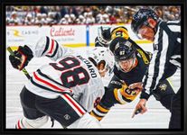 Connor Bedard 20x29 Framed Canvas Blackhawks vs Crosby