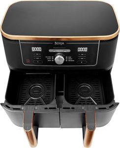 Ninja Foodi MAX Dual Zone Air Fryer 9.5L – 6-in-1, 2 Drawers, Copper/Black