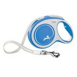 flexi New Comfort Large Retractable Dog Leash Tape 26'/8m, Blue