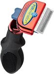 Furminator DeShedding Brush Comb Tool for Short Hair Small Dogs, Metallic Red