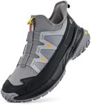 FitVille Extra Wide Sneakers for Men Slip-on Shoes, Soft Comfortable Mens Running Shoe, Slip Resistant Hiking Walking Shoes with Arch Support & Wide Toe Box Grey