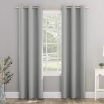 Sun Zero Riley Kids Bedroom Blackout Grommet Curtain Panel, 40" x 95", Silver Gray