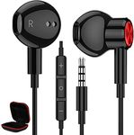 Wired Earbuds for iPhone 6s 6 5S, ACAGET 3.5mm Wired Headphones Noise Cancelling Earphone Magnetic Headset Mic & Volume Control with Carrying Case for Samsung Galaxy S10 S9 A14 Stylo 7 6 OnePlus 6 PS4