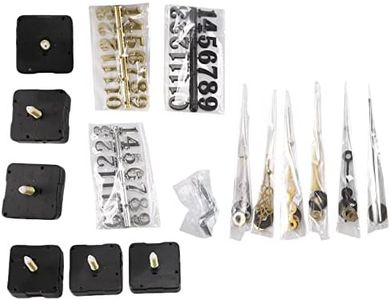 Hepzest 6Pcs Quartz Clock Movement Mechanism Replacement Clock Numerals Kit for DIY Wall Clock Handicrafts Repair Clock Parts