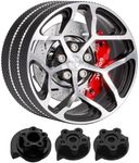 GOUPRC Upgrade Aluminum RC Hand Wheel Remote Control Steering Wheel with Brake Disc Brake Caliper for Radiolink RC Remote Controller RC4/6GS, for Flysky/Futaba/DUMBORC/kyosho/sanwa/WFLY RC（Black&red）