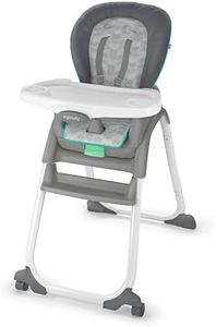 Ingenuity Full Course 6-in-1 High Chair - Baby to 5 Years Old, 6 Convertible Modes, 2 Dishwasher Safe Trays - Astro, 13108