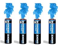 EXCLUSIVE ONLINE Pack of 4 Ring Pull Smoke Grenades Ideal for Paintball Weddings Photoshoots & Special Effects (Blue)