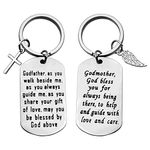 Godfather Godmother Gift from Godchild Godparent Gifts Godfather Godmother Keychain Christening Gift Baptism Jewelry Gift for Godmothers Godfather First Communion Gift Mother's Father's Day Gift