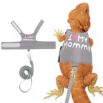 CUSOZWO Bearded Dragon Harness and Leash Set - Cute Lizard Reptile Small Animal Adjustable Harness Clothes with Short Leash for Walking Outdoor