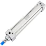 Baomain Pneumatic Air Cylinder SC 63 x 500 PT 3/8, Bore: 2 1/2 inch, Stroke: 20 inch, Screwed Piston Rod Dual Action