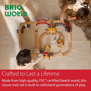 BRIO World Deluxe Cargo Train Set – Wooden Railway Playset