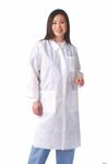 Medline Industries NONSW100L Multi-Layer Lab Coat with Knit Cuff and Traditional Collar, Large, White (Pack of 30)