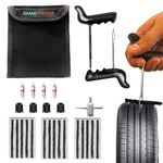 GRAND PITSTOP Universal Tubeless Tyre Puncture Kit with Strips (Pack of 15 pcs) Puncture Repair Kit On The Go, Value Pack Tubless Tire Plug Kit for Autos, Cars, Motorcycles, Trucks, RVs, etc.