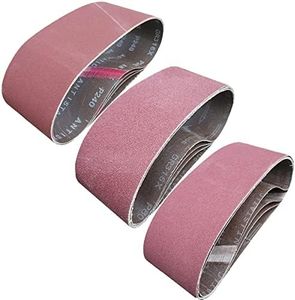 Tonmp 15 PCS 4" x 24" Premium Sander Belts - 5 Each of 40 80 120 Grit Aluminum Oxide Sanding Belts For Belt sander (4x24 inch)