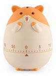 ComicSense.xyz Cute Mechanical Timer Alarm Clock - No Battery Required, Countdown Reminder Squirrel Style Portable Clock for Kitchen Cooking Study Kids