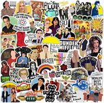 Vinyl Stickers for Scrapbook journals Gadgets Laptop Stickers (Pack of 50). Theme: American Tv Shows Friends, The Big Bang Theory, The Office, The 70s Show, How i met Your Mother, Seinfeld.