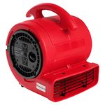 MOUNTO 1/5hp Air Mover 800cfm Blower Fan Carpet Floor Drying Fan - 3-Speed Compact Air Mover w/Dual Outlet, 10ft Power Cord for Drying, Cooling, Air Circulation