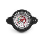 Radiator Cap, 1.8 Bar Radiator Expansion Water Tank Cap with Temperature Gauge Compatible for Honda Yamaha Kawasaki Suzuki Polaris Ranger Husqvarna Motorcycle Dirt Bike ATV Models