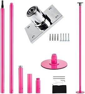 PRIORMAN Permanent Dance Pole with Fixed Plate Dancing Pole for Home Dance Pole with Ceiling Mount and Extension Accessories More Safety and Stability (Pink)