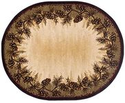 Rug Empire 3823 Rustic Lodge Mount Le Conte Area Rug, 7'10 x 9'10 Oval