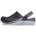 Crocs Kids’ LiteRide 360 Clog, Black/Slate Grey, 1 Little Kid