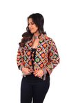 Sclout Navratri Special Tradiotional Pure Cotton Embroidered Mirror Work Blouse Style Kutchi Koti Jacket For Women