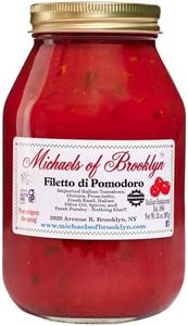 MICHAEL'S OF BROOKLYN Filetto Di Pomodoro Tomato Sauce - Non-Gmo & Gluten Free Made with Fresh Basil, Fresh Tomatoes, Garlic, Onions, Olive Oil & Fresh Parsley - Pasta Sauce - 32 oz Jar