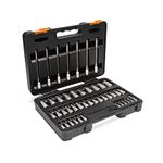 GEARWRENCH 44 Piece Hex Bit Socket Master Set |SAE & Metric|1/4", 3/8", 1/2" Drive| 89086