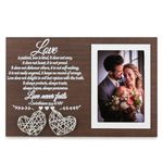 NUPTIO Couple Gifts Picture Frames: Wedding Gift Ideas Anniversary Engagement Valentines Day Christmas Birthday Presents for Couples Boyfriend Girlfriend Newlyweds Friends 4x6 Wood Love Photo Frame