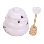 STYLEHEAVEN Ceramic Honey Jar with Lid Storage Containers for Spices Party Decor