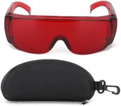 405-1064nm Wavelength Safety Glasses for Typical 650nm 445nm 405nm Light, Can filter 80% of the strong light for Hair Removal Treatment Eye Goggles (Red)