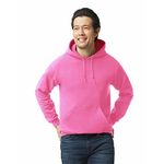 Gildan Adult Fleece Hooded Sweatshirt, Style G18500, Safety Pink, Medium