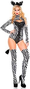 Music Legs Women's Z Is For Sexy Zebra, Black/White, Medium/Large