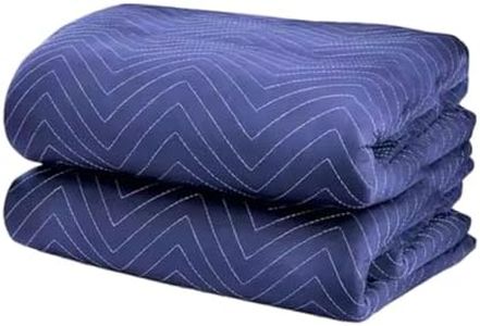 2 Pack Moving Blankets 40"x 72" Heavy Duty Packing Blankets for Moving Shipping Thick Furniture Wrapping for Moving Supplies Professional Quilted Shipping Blankets, 182 x 101CM
